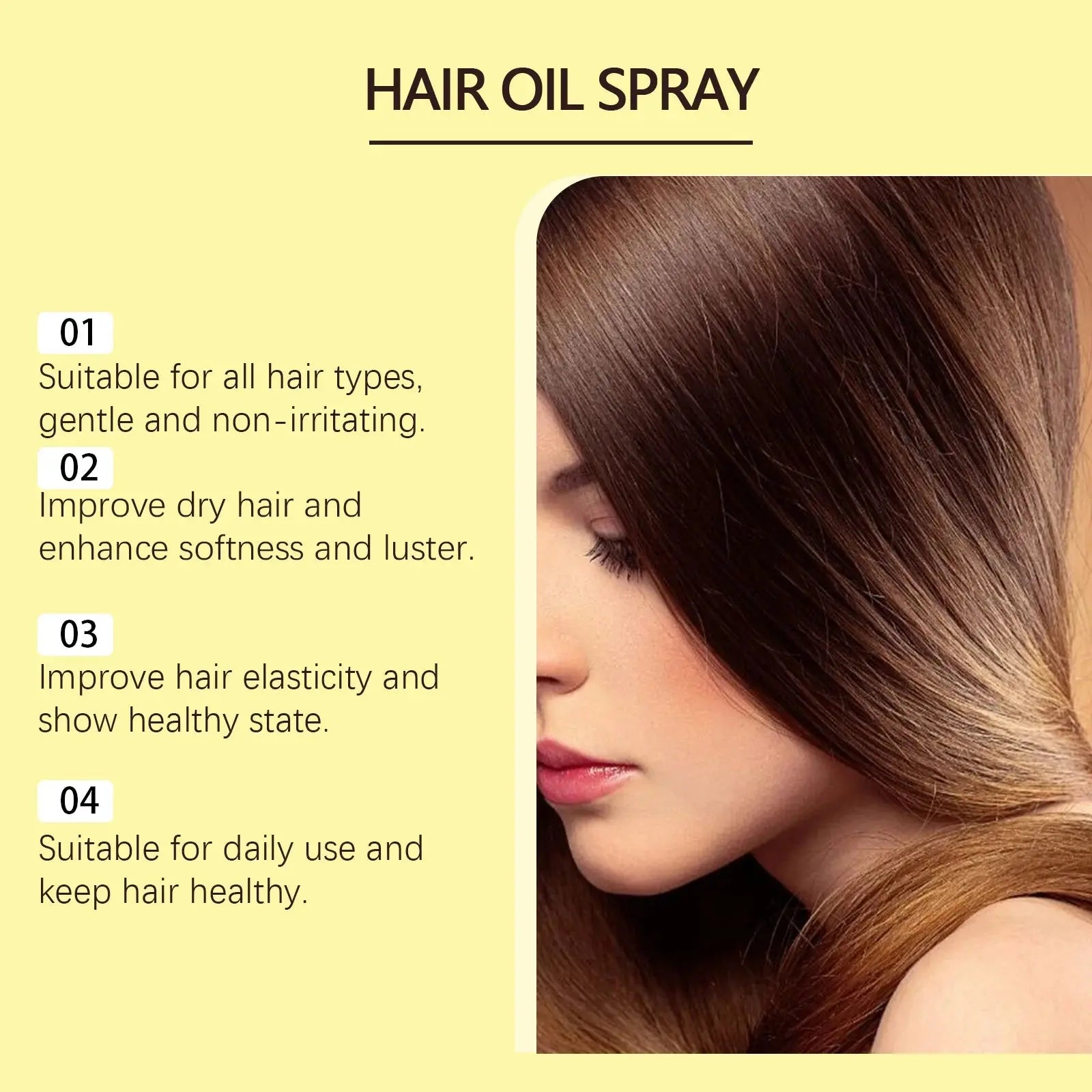 Hoegoa 80ml Nourishing Hair Care Essential Oil spray Soften and Nourish Hair, Moisturize, Improve Dry Scalding Dyeing Care spray Nova Trendz