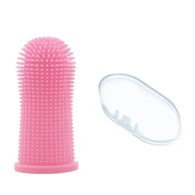 Dog Super Soft  pet Finger Toothbrush Teeth Cleaning Breath Care Nontoxic Silicone Tooth Brush Cat dog toothbrush pet products - Nova Trendz