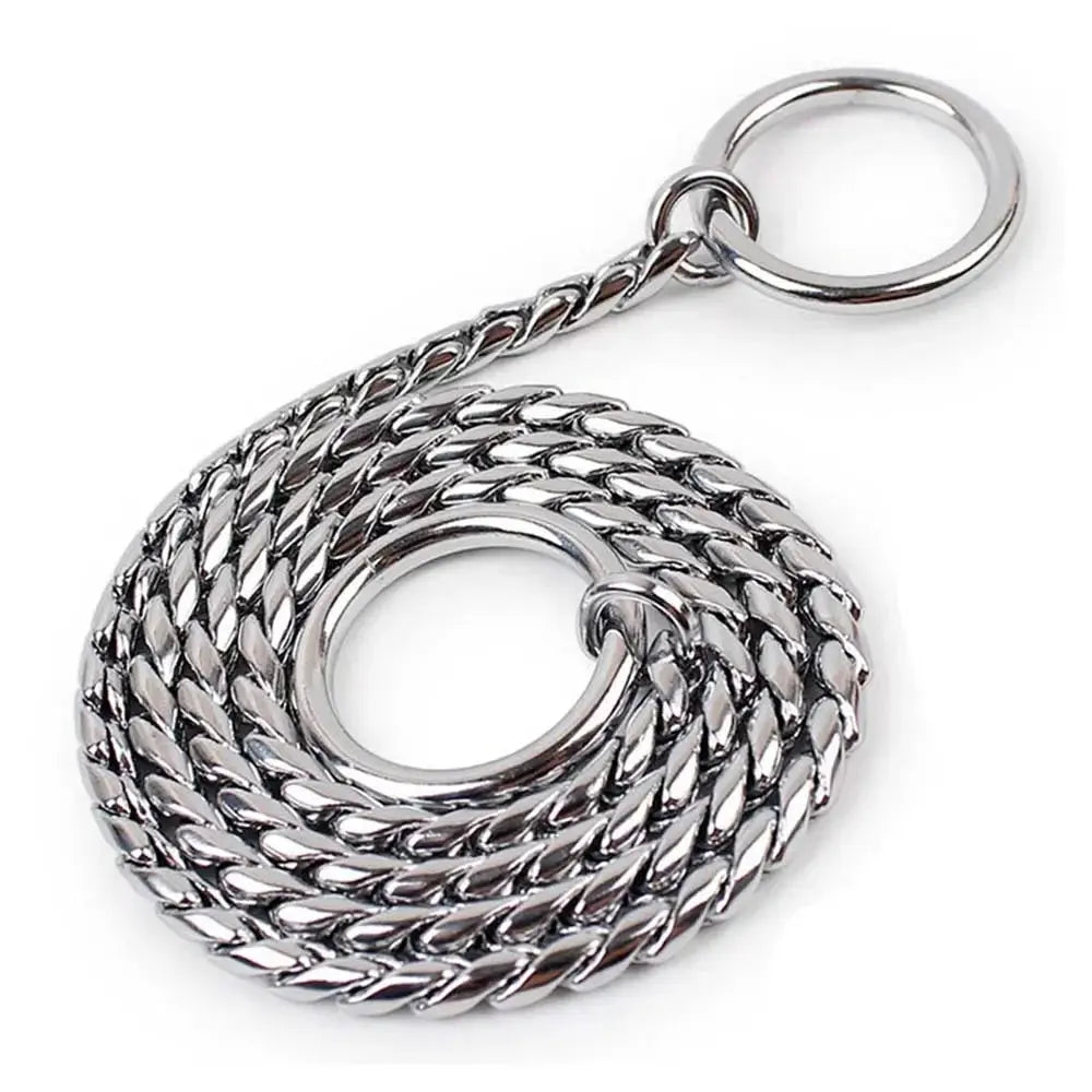 Copper Snake P Chain Dog Collar Small Puppy Large Dog Collar Necklace Choker Pet Training Supplies Slip Collar Gold Sliver Black - Nova Trendz