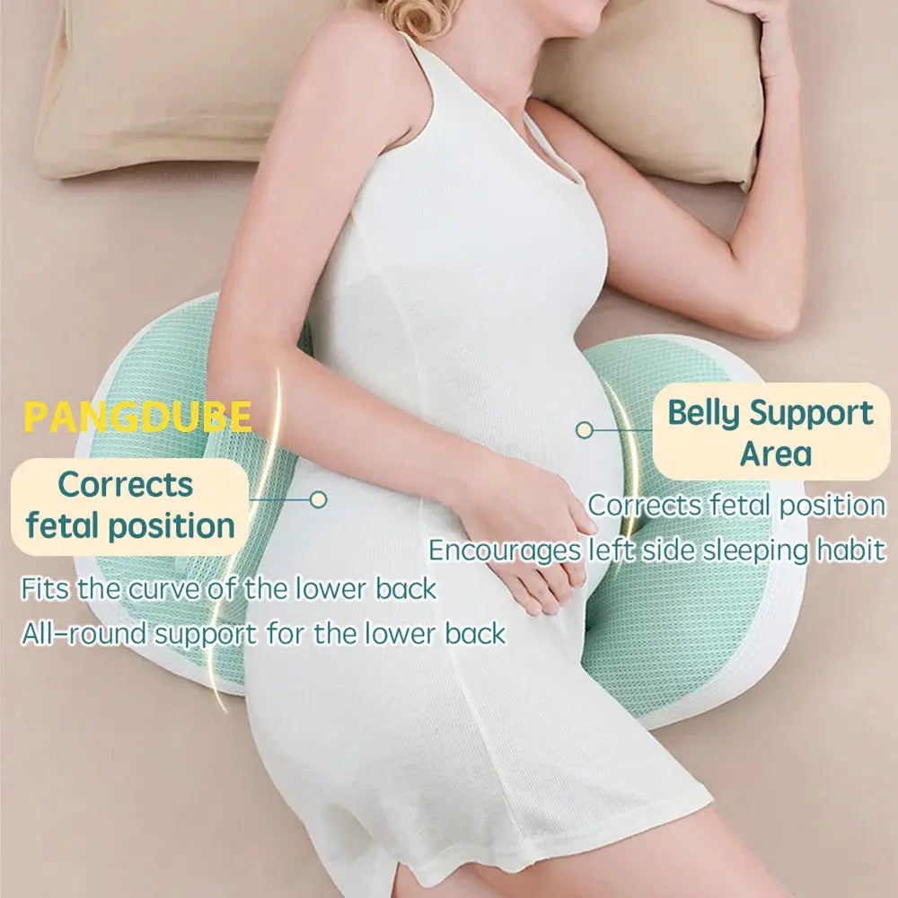 PANGDUBE Pregnancy Waist Support Pillow for Pregnant Women Sleeping Body Pillow Care for Pregnancy Cushion Adjustable Length Nova Trendz