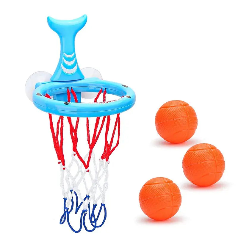 Baby Bath Toy Children Water Play Toys Set Bathroom Bathtub Suction Cup Shooting Basketball Hoop with 3 Balls Bath Toys for Kids - Nova Trendz