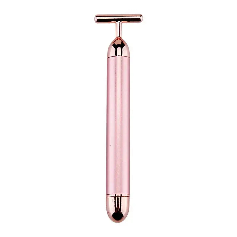 24K Gold Beauty Bar Face Massager Electric Vibrating Rose Quartz 3D Roller Face Lifting Body Facial Gua Sha Jade Roller Nova Trendz