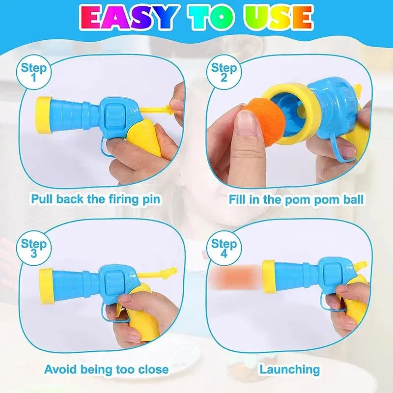 Cat Toys Interactive Launch Training Toy For Pet Kitten Creative Mini Shooting Gun Games Stretch Plush Ball Toys Pet Supplies - Nova Trendz