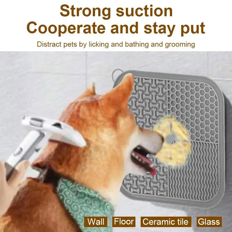 Cat Dog Slow Food Mat Pet Lick Silicone Mat Dog Feeder Supplies Suction Bowl Slow Food Mat Cats Dogs Feeding Supplies Nova Trendz