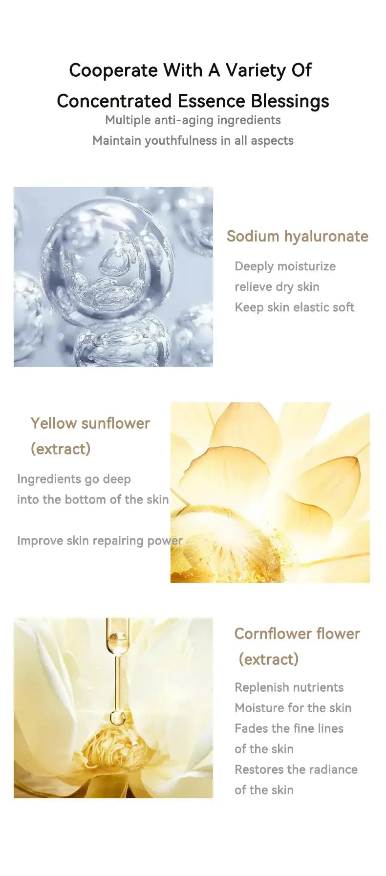 24K Gold Face Serum Active Collagen Silk Thread Facial Skin Care Essence Anti-Aging Smoothing Firming Moisturizing Hyaluronic Nova Trendz