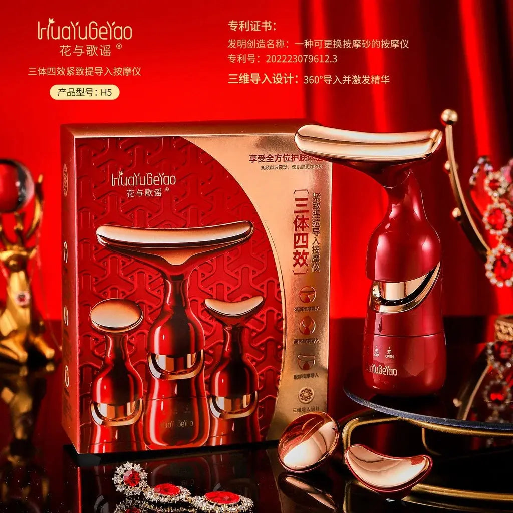 3-in-1 Microcurrent Facial Massager for Face, Neck & Eye Area Nova Trendz