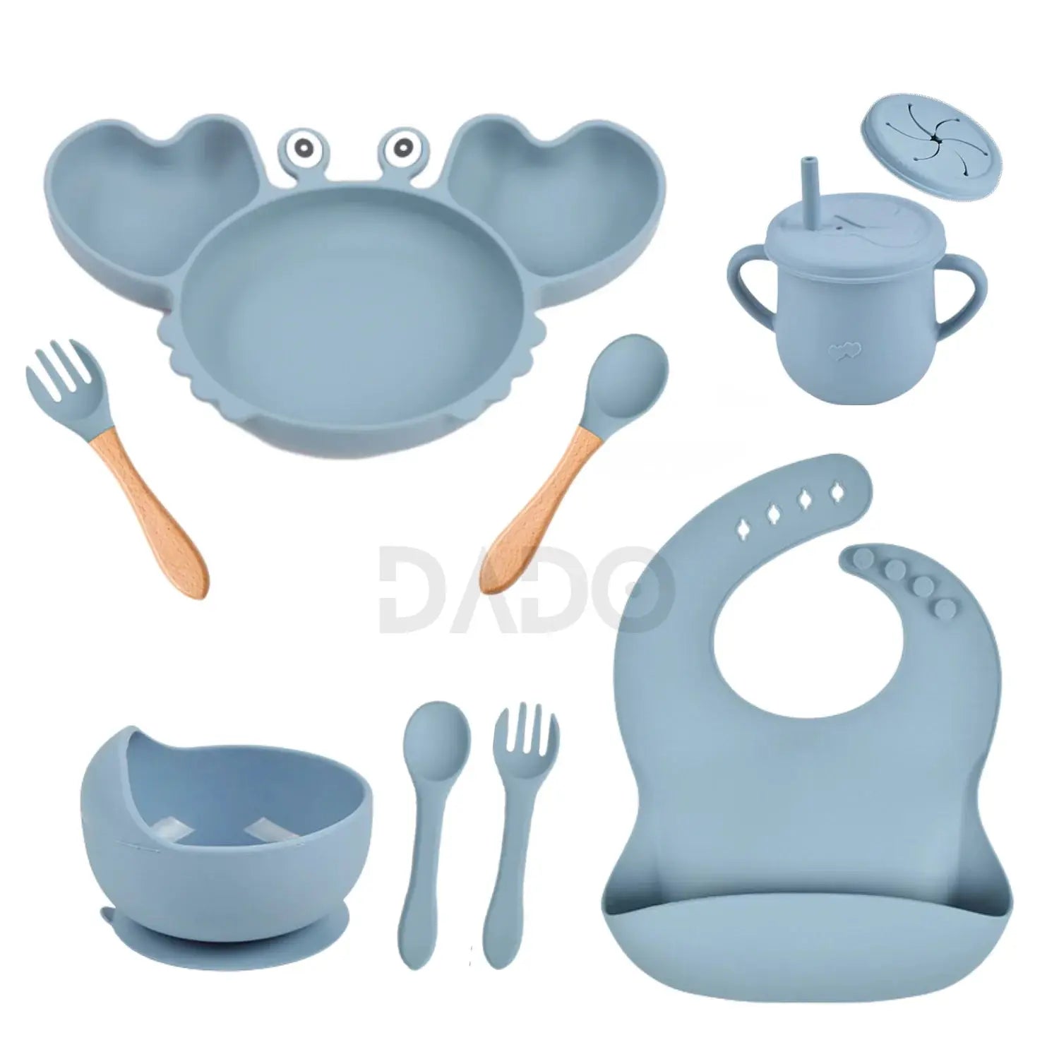Customized Baby Silicone Feeding Set with Suction Cup Personalized Name Dish Divided Plate Bowl Spoon Cute Kid Eating Tableware Nova Trendz