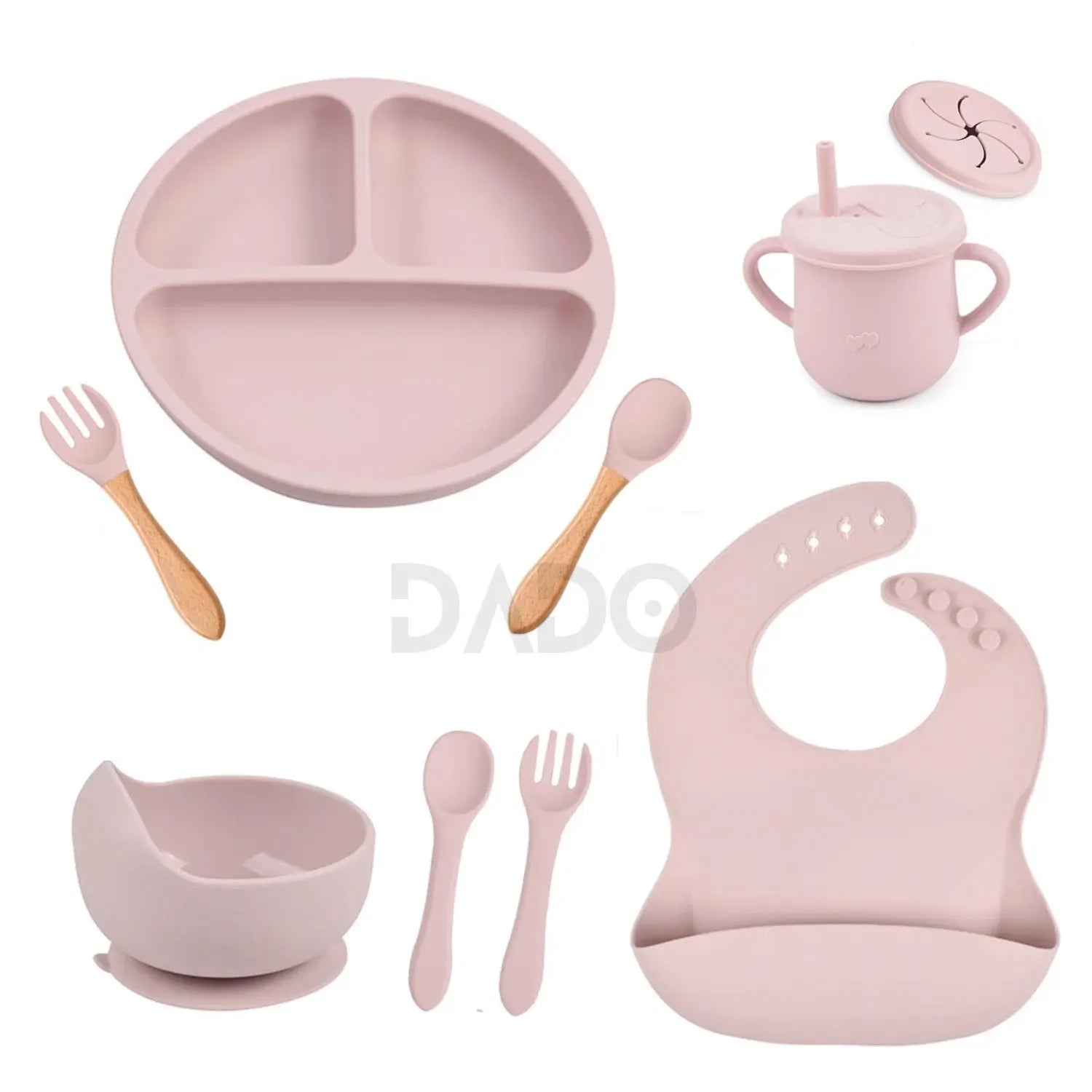 Customized Baby Silicone Feeding Set with Suction Cup Personalized Name Dish Divided Plate Bowl Spoon Cute Kid Eating Tableware Nova Trendz
