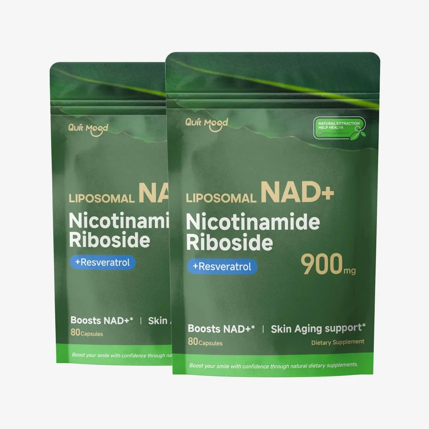NR900 Supplement - Liposomal Nicotinamide Riboside, Resveratrol, Quercetin by Quitmood- High Purity NAD Supplement for Ski Nova Trendz
