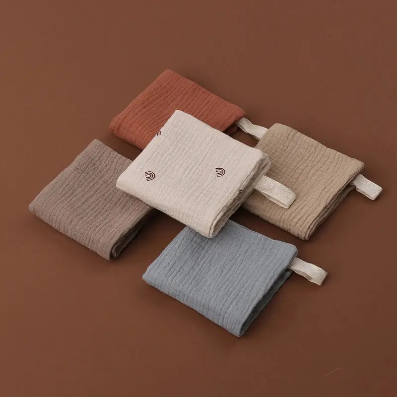 5PC Baby Towel New Born Items Stuff Muslin Squares Infant Newborn Hand Bath Shower Face Towels Soft Cotton Gauze Baby Washcloth Nova Trendz
