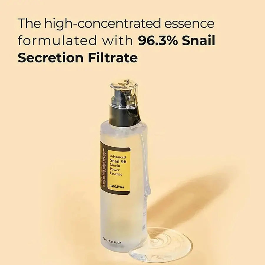 Snail Mucin 96% Korean Skin Care Facial Essence Fading Fine Lines Repair Essence Firming Facial Snail Brightening Anti-Aging Nova Trendz