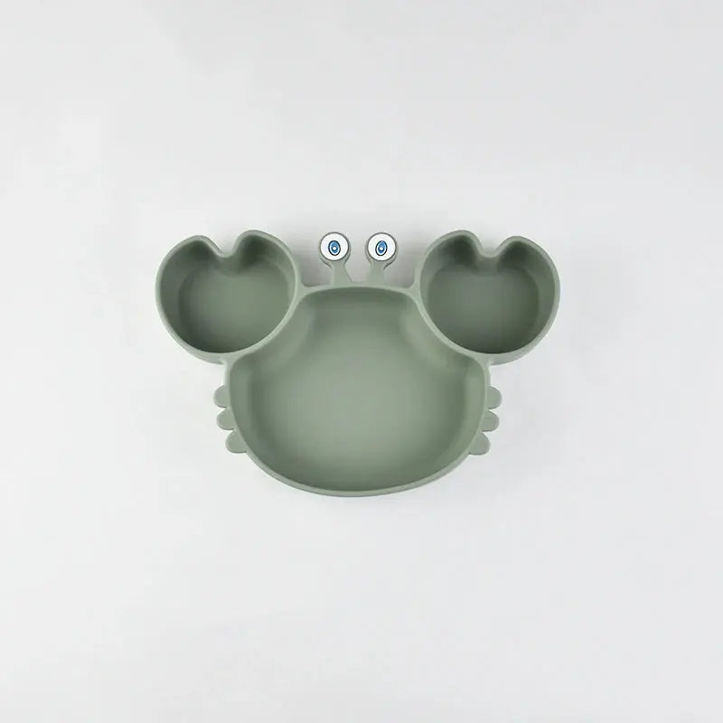 Food Grade Silicone Meal Plate Cartoon Toddler Plates Independent Feeding Training Anti-Drop Complementary Food Bowl Baby Stuff Nova Trendz