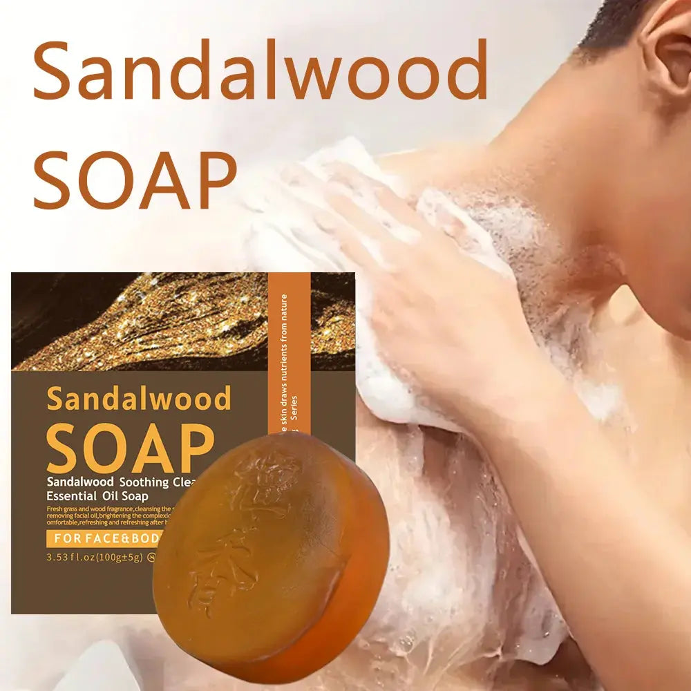 Handmade whitening soap skin care deep cleansing moisturizing cleansing essential oil mild soap brightens skin sandalwood soap Nova Trendz