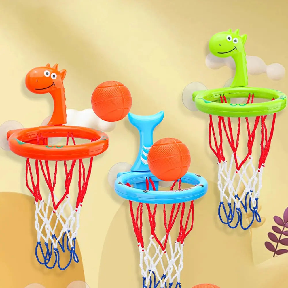 Baby Bath Toy Children Water Play Toys Set Bathroom Bathtub Suction Cup Shooting Basketball Hoop with 3 Balls Bath Toys for Kids - Nova Trendz