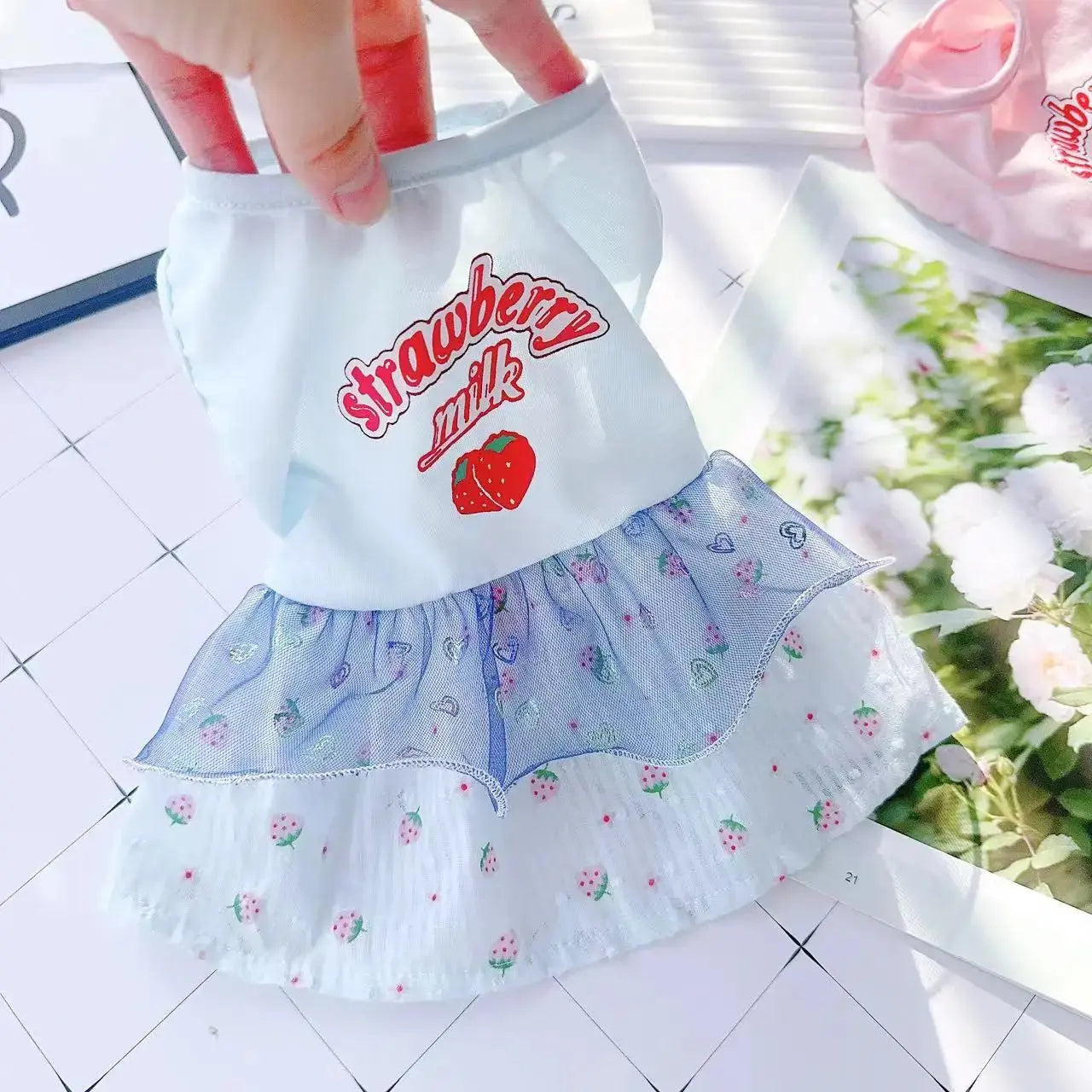 Cute Pets Clothes For Yorkshire Terrier Dogs Little Puppies Small Animals Breeds Striped Summer Wedding Princess Cats Dresses - Nova Trendz