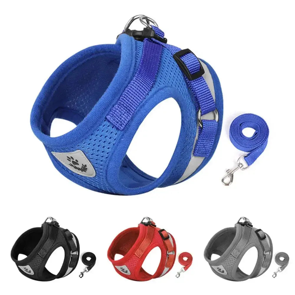 Cat Harness Lead Leash Set Adjustable Reflective Escape Proof Pet Mesh Vest Harness Puppy Dog Collar Small Dog Cat Pet Supplies - Nova Trendz