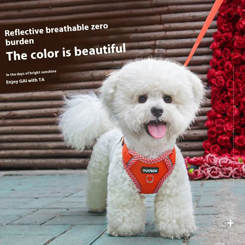 New Breathable Reflective Dog Harness Vest Easy To Wear Comfortable Adjustable Pet Harness for Small Medium Dogs - Nova Trendz