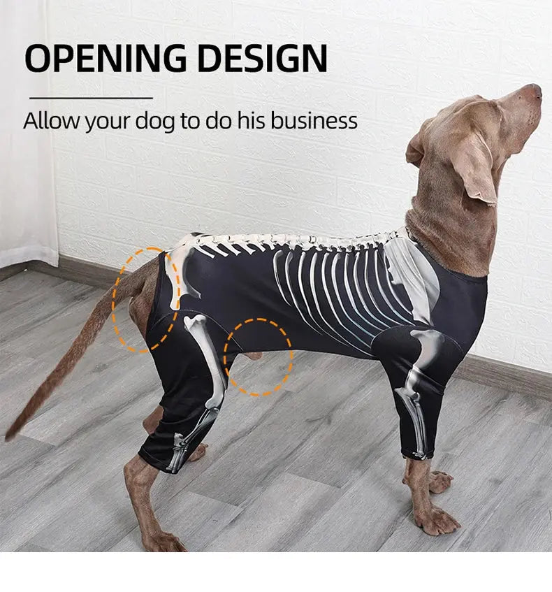 Dogs Skeleton Pattern Clothes Dog Halloween Cosplay Costume Halloween Bone Hoody Sweater Large Dog Jumpsuit Suit S-XXXL - Nova Trendz