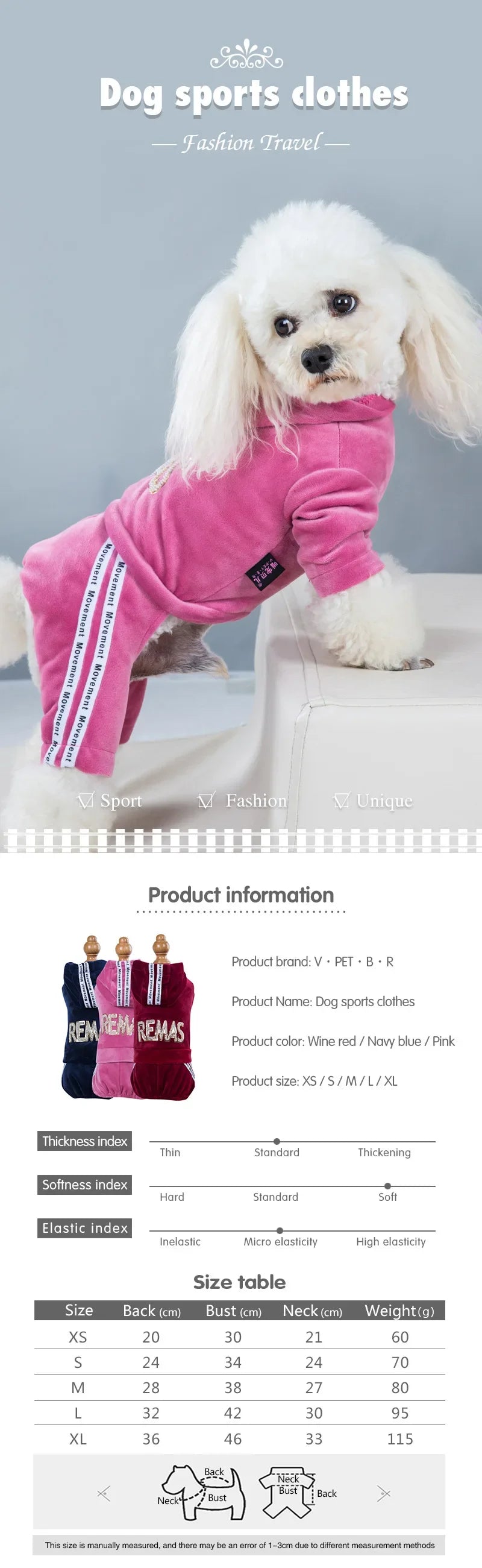 Luxury Velvet Dog Clothes,Dog Jumpsuit,Small Medium Dogs,Yorkie Puppy Costume,Hooded Coat,Tracksuit Overalls,Autumn,Winter