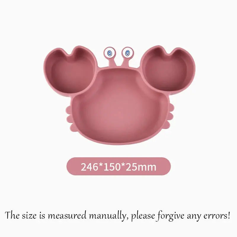 Food Grade Silicone Meal Plate Cartoon Toddler Plates Independent Feeding Training Anti-Drop Complementary Food Bowl Baby Stuff Nova Trendz