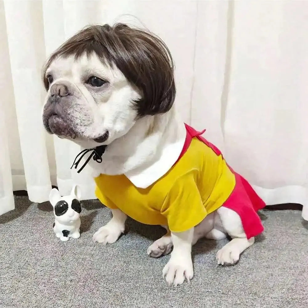 Funny Pet Cosplay Wig Short Dog Costume Wig Pet Decorations Cats Hair Hat Costumes Head Accessories Halloowen Christmas Supplies - Nova Trendz