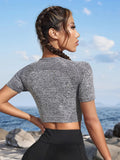 Yoga Basic Women's Compression Sport T-Shirt Basic T Shirt Gym Top Fitted Shirt Nova Trendz