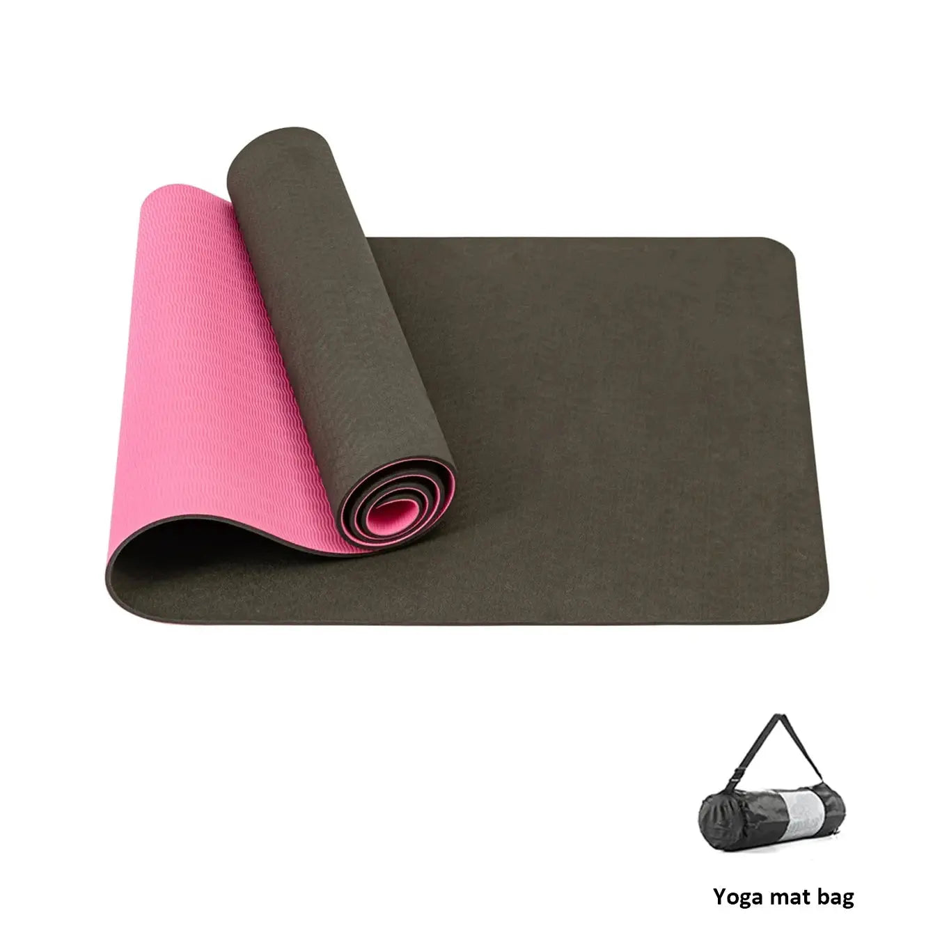Yoga Mat,Double-Sided Non Slip Eco Friendly Fitness Exercise Mat with Strap TPE YogaMats for Women Men,for Yoga,Pilates,Exercise Nova Trendz