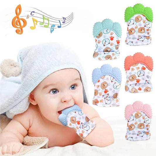 Baby Teething Silicone Gloves Multi-Layer Breathable Chewing Gloves Baby Teething Toys Baby Self Soother Teether Teething Toys