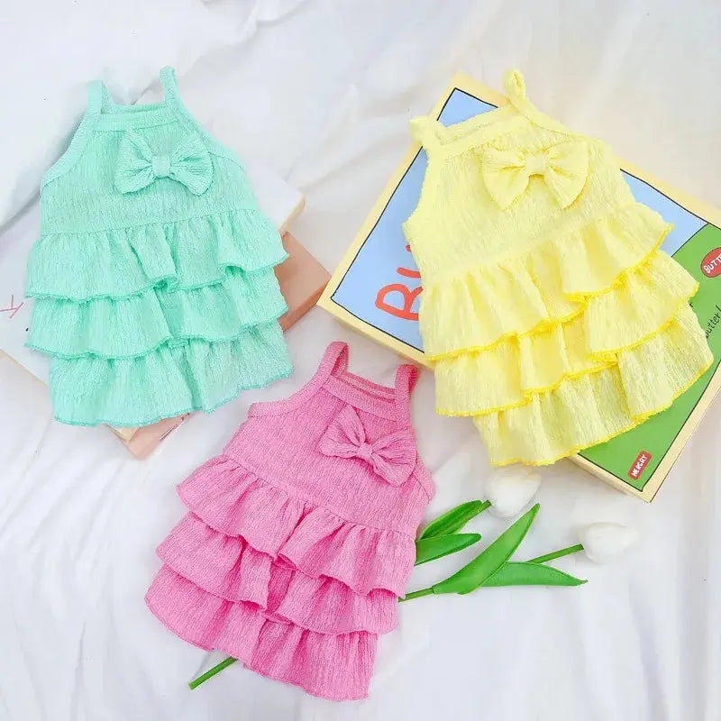 Spring Pet Clothes Dog Princess Dresses Puppy Dress Pet Skirt Puppy Dog Princess Dresses for Small Medium Cat Costume Pug - Nova Trendz