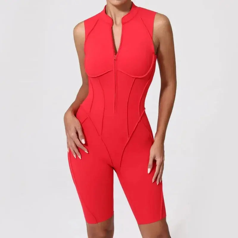 New Seamless Yoga Jumpsuits Sports Fitness Hip-lifting Backless Skinny Zipper One-Piece Workout Clothing Gym Bodysuit for Women - Nova Trendz