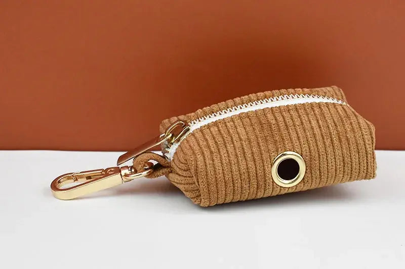 Caramel Corduroy Dog Collar And Leash Set For Dogs Custom Engraved Nameplate Pet Supplies Dog Leash Corduroy01 - Nova Trendz