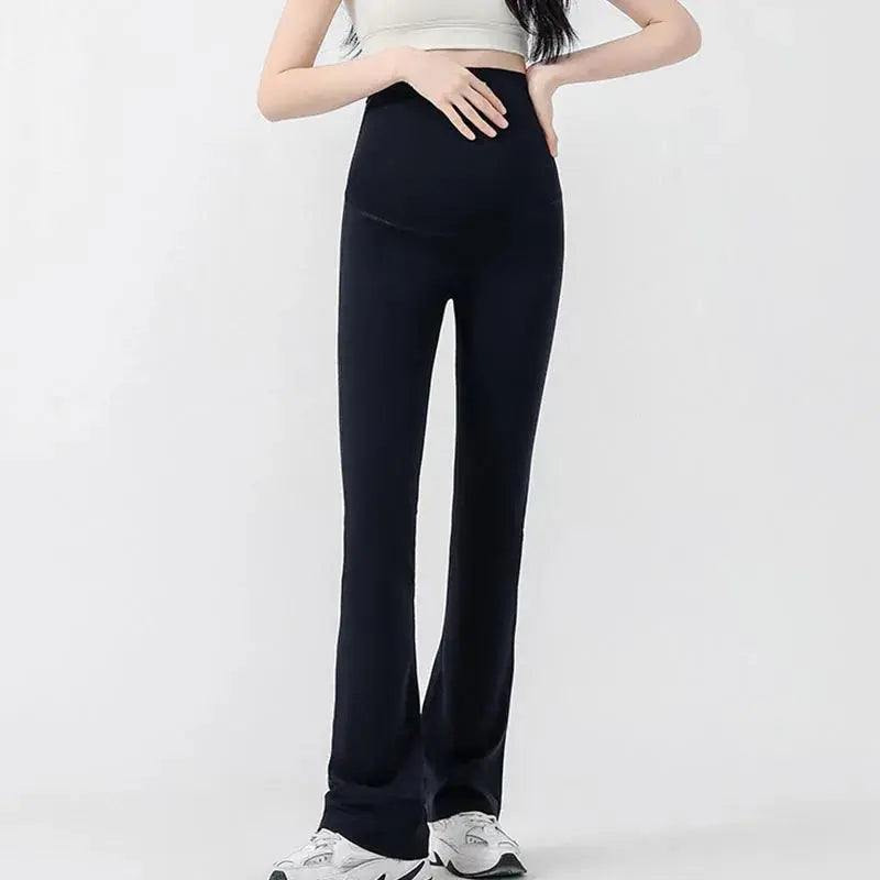 Maternity Leggings for Pregnant Women Yoga Flared High-waisted Trousers Pregnancy Clothes Maternity Yoga Flared Pants Nova Trendz