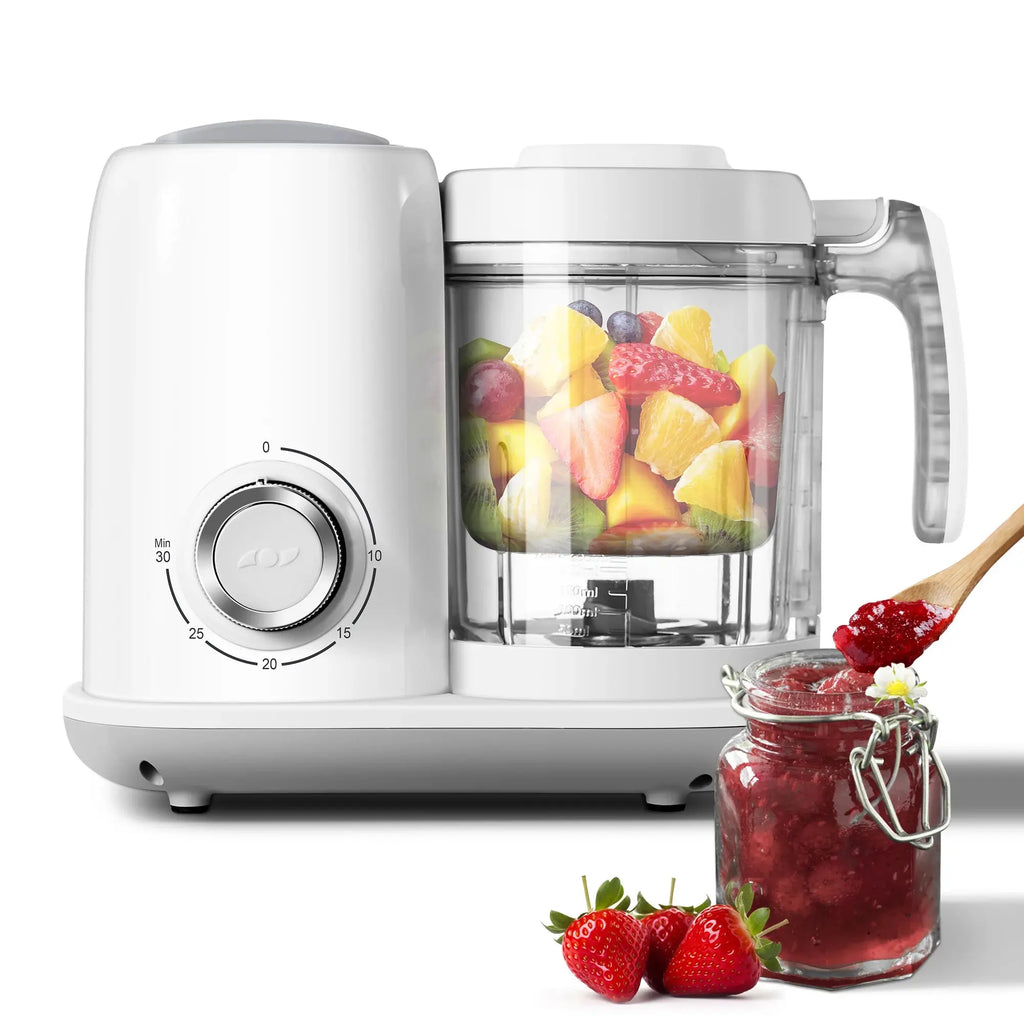 Baby Food Maker, 4 in 1 Baby Food Processor and Steamer, Puree Blender, Multifunctional Baby Puree Maker, Dishwasher Safe White Nova Trendz