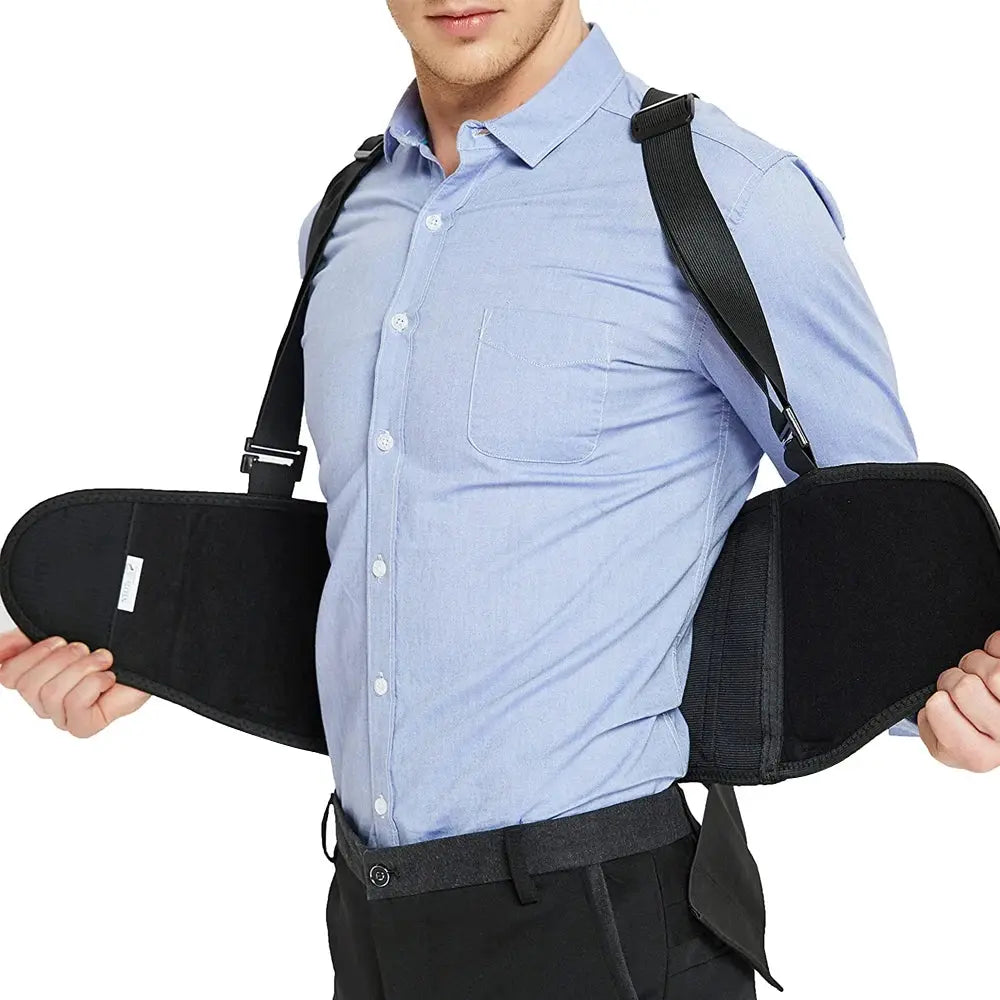 1Piece Work Back Brace for Men Women,Adjustable Lower Back Support Belt with Suspenders for Heavy Lifting Safety & Protection - Nova Trendz