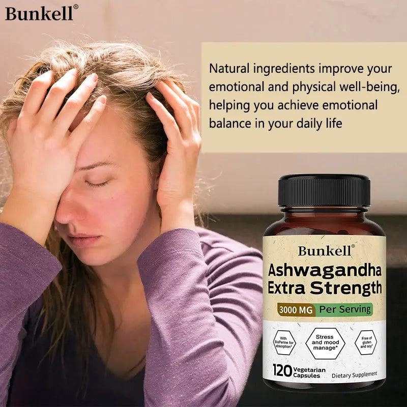 Ashwagandha 3000 mg capsules to help balance stress and manage mood Nova Trendz