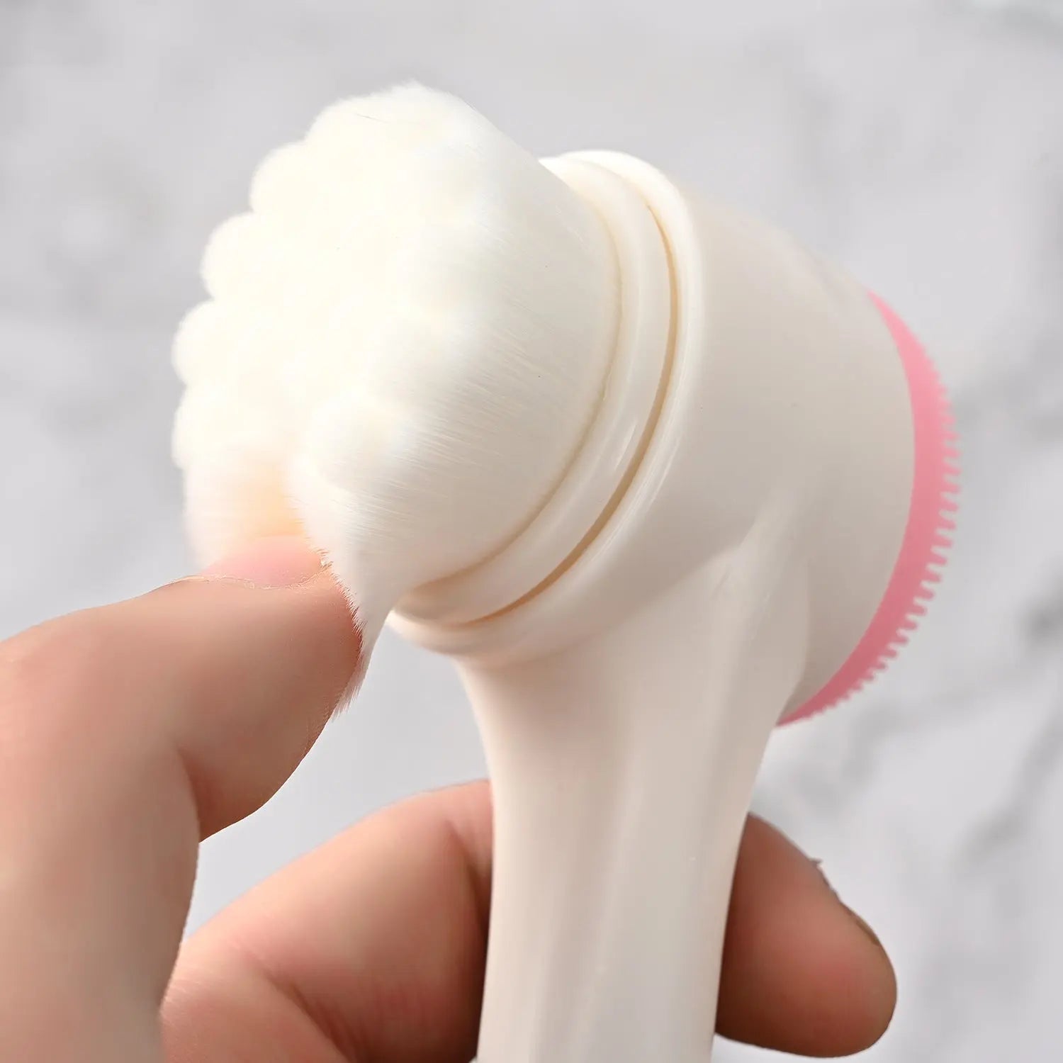 Silicone Facial Facial Cleansing Brush Manual Massage Facial Cleansing Brush Soft Bristles Silicone 3D Double-Sided Face Brushes Nova Trendz