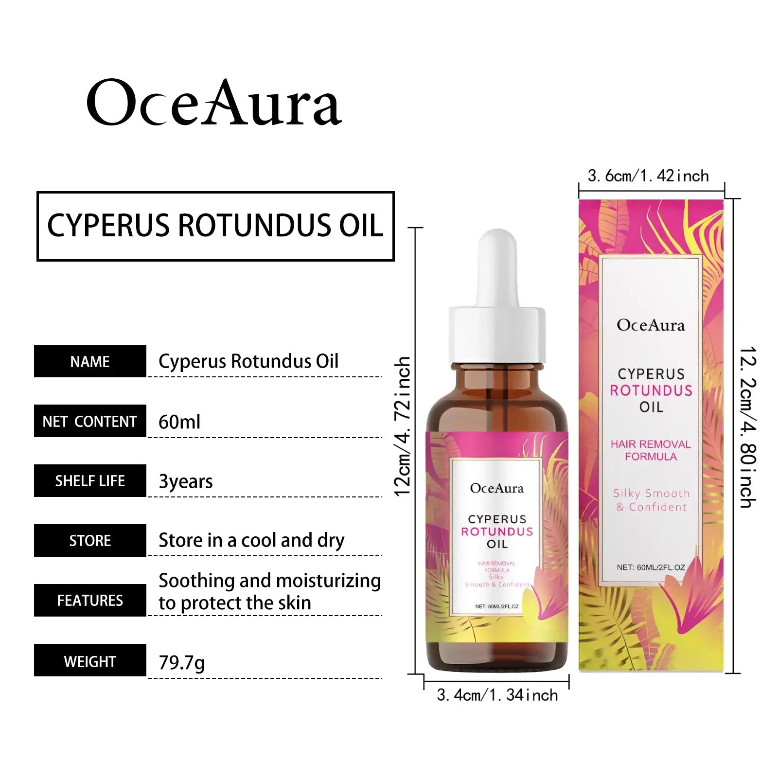 Hair Removal Care Oil Gently Nurtures Skin with Cleansing and Soothing Properties Moisturizing Daily Body Care Oil Hair Removal Nova Trendz