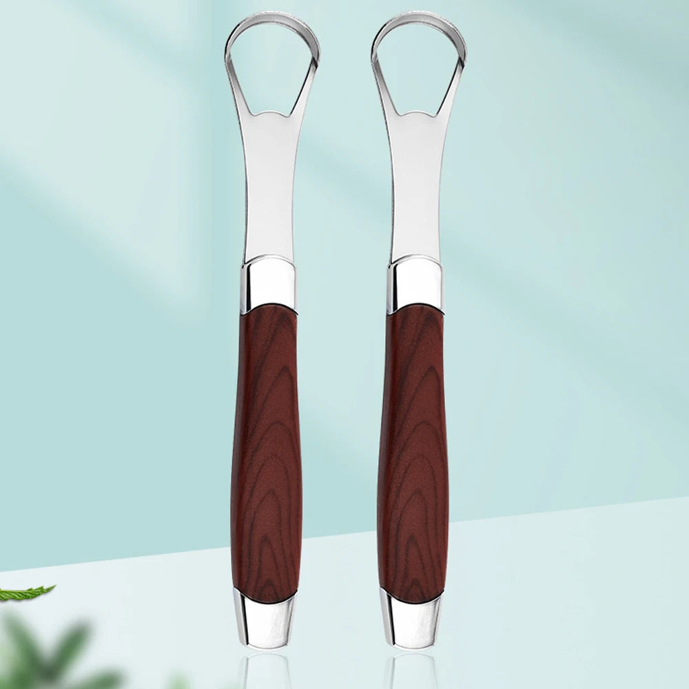 High Quality Stainless Steel Tongue Scraper for Oral Hygiene Reusable Dentisty Oral Hygiene Care Tools