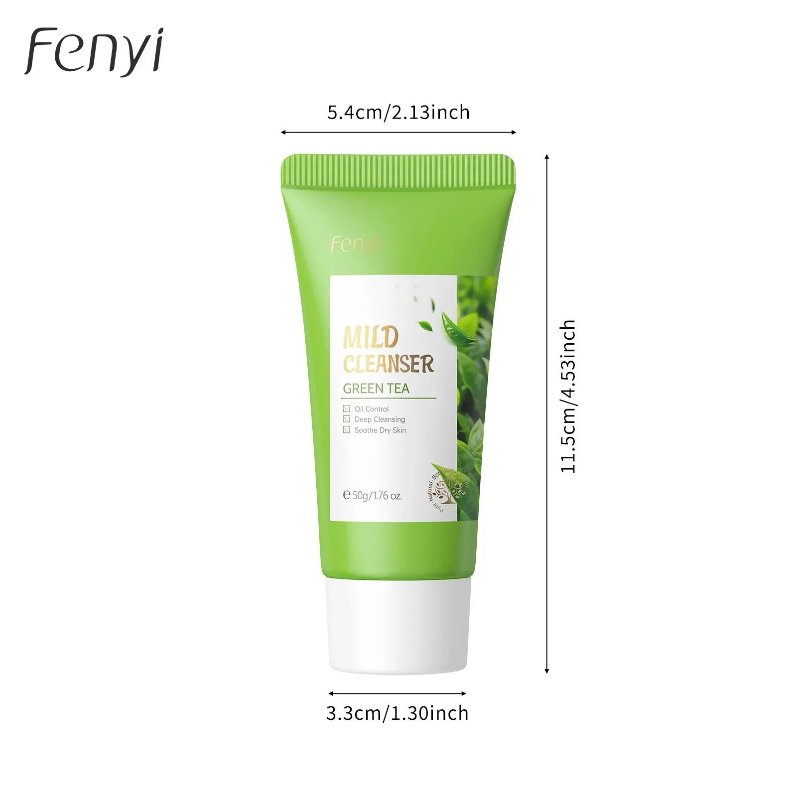 Green Tea Facial Cleanser 50g Skin Deep Cleansing Moisturizing Blackhead Removal Skincare Face Wash Foam Face Cleanser Skin Care - Nova Trendz
