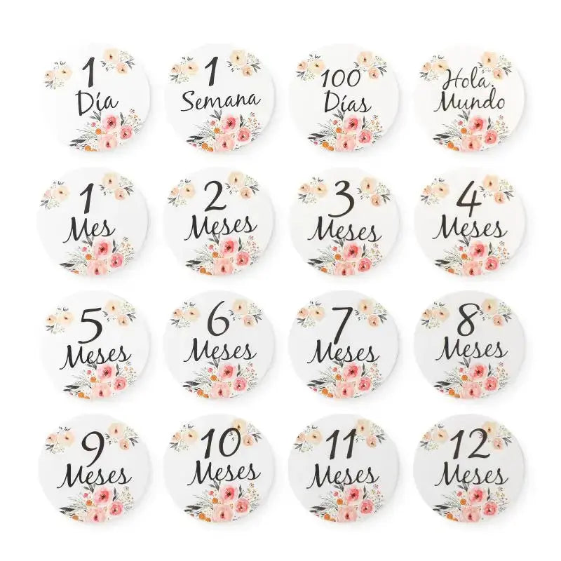 8pc/set Wooden Baby Milestone Card For Newborn Cute Cloud Shape Photography  Props Accessories Month Cards Sticker Newborn Gifts Nova Trendz