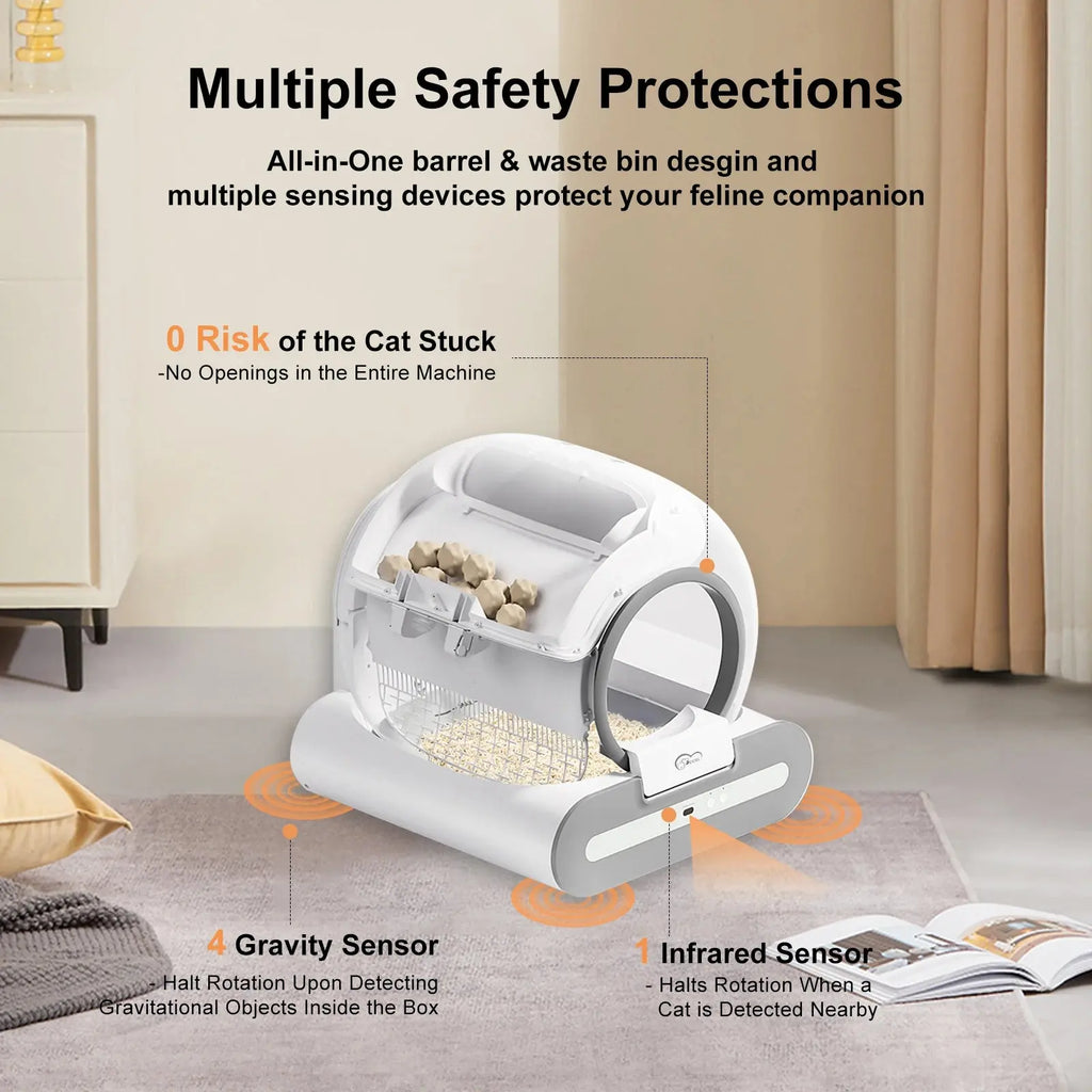 DOEL  Automatic Cat Litter Box Self Cleaning with App Control & Cat Litter Mat Smart Cat Toilet for Multiple Large Cats Nova Trendz
