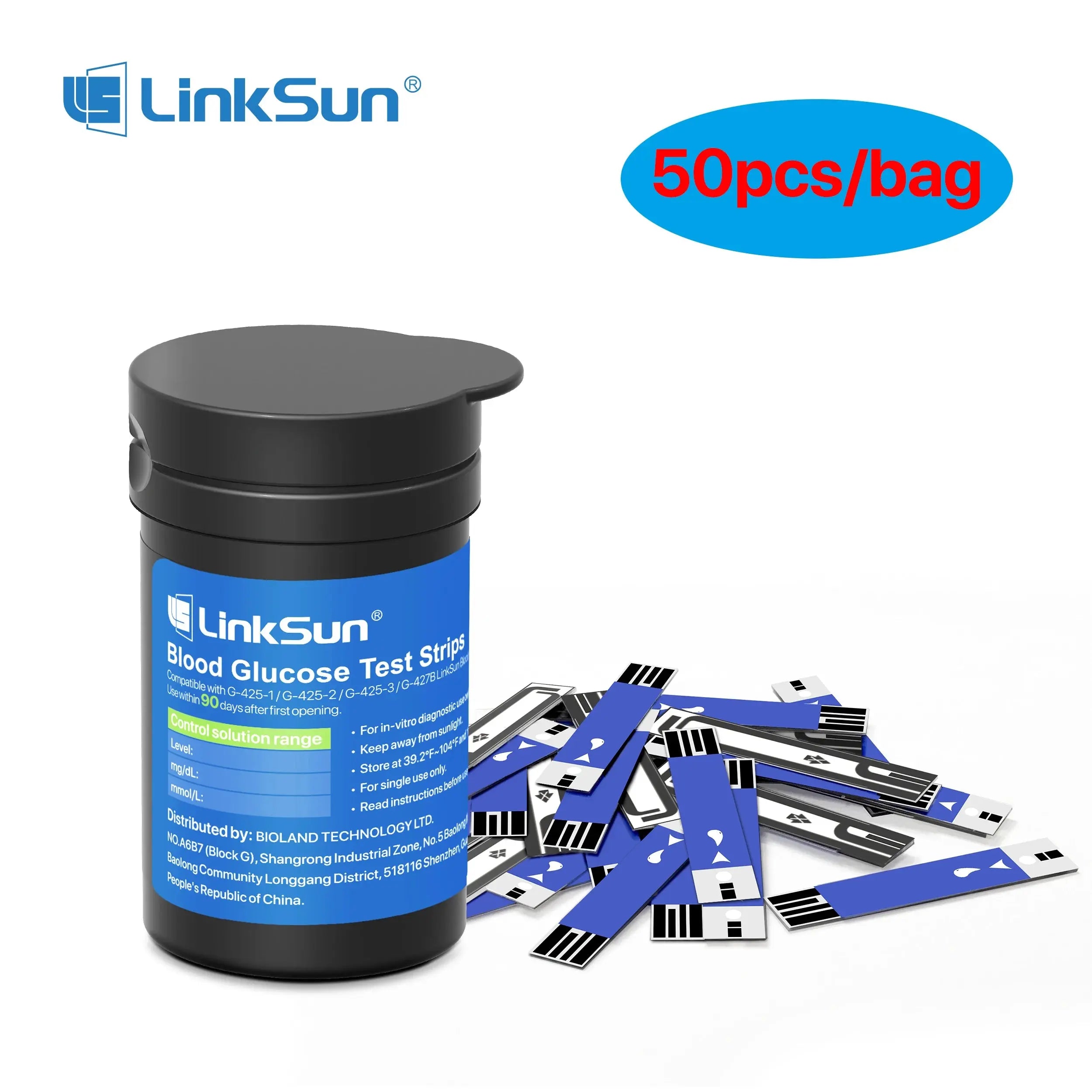 50Pcs Blood Glucose Test Strips/Lancets For G-425-3/G-425-2/G-425-1/G-427B Glucosemeter Blood Sugar Testing Papers Blood Collect Nova Trendz