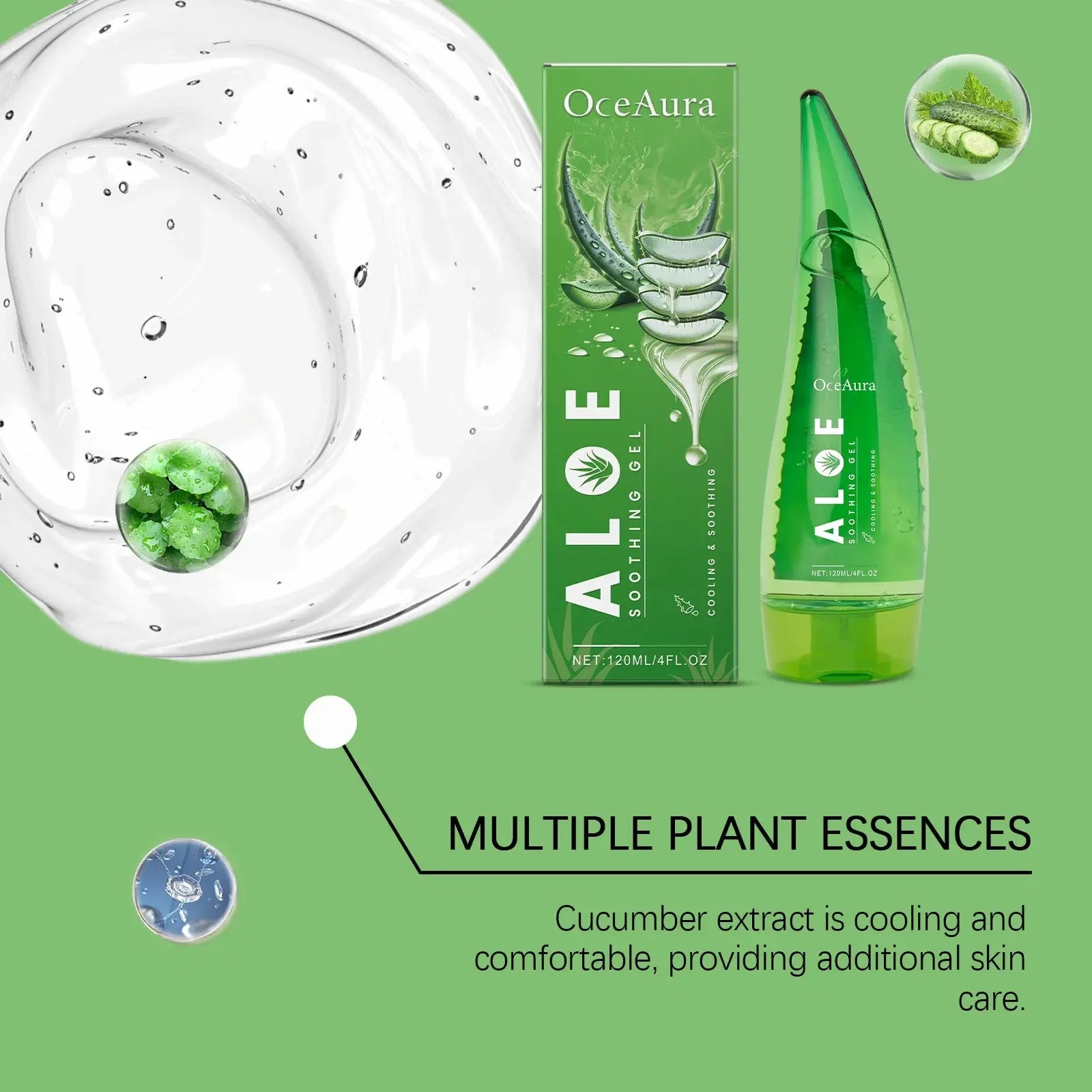 120ml Natural Organic Aloe Vera Gel Skin Lightening Moisturizing Tone Acne-removing Aloe Vera Gel After-sun Moisturizing Cream Nova Trendz