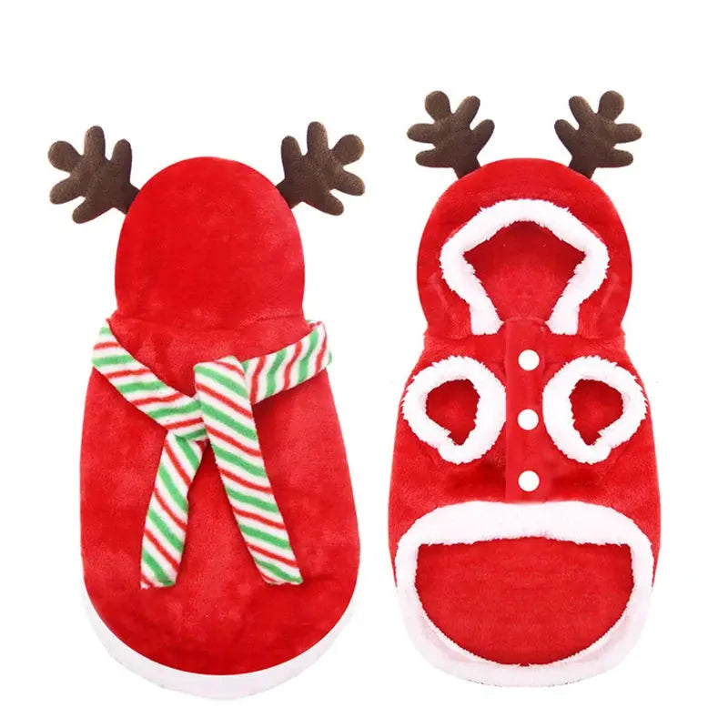 Christmas Dog Clothes for Small Medium Dogs Pet Costume Chihuahua Pets Hoodies Warm New Year Dog Clothing Yorkshire - Nova Trendz