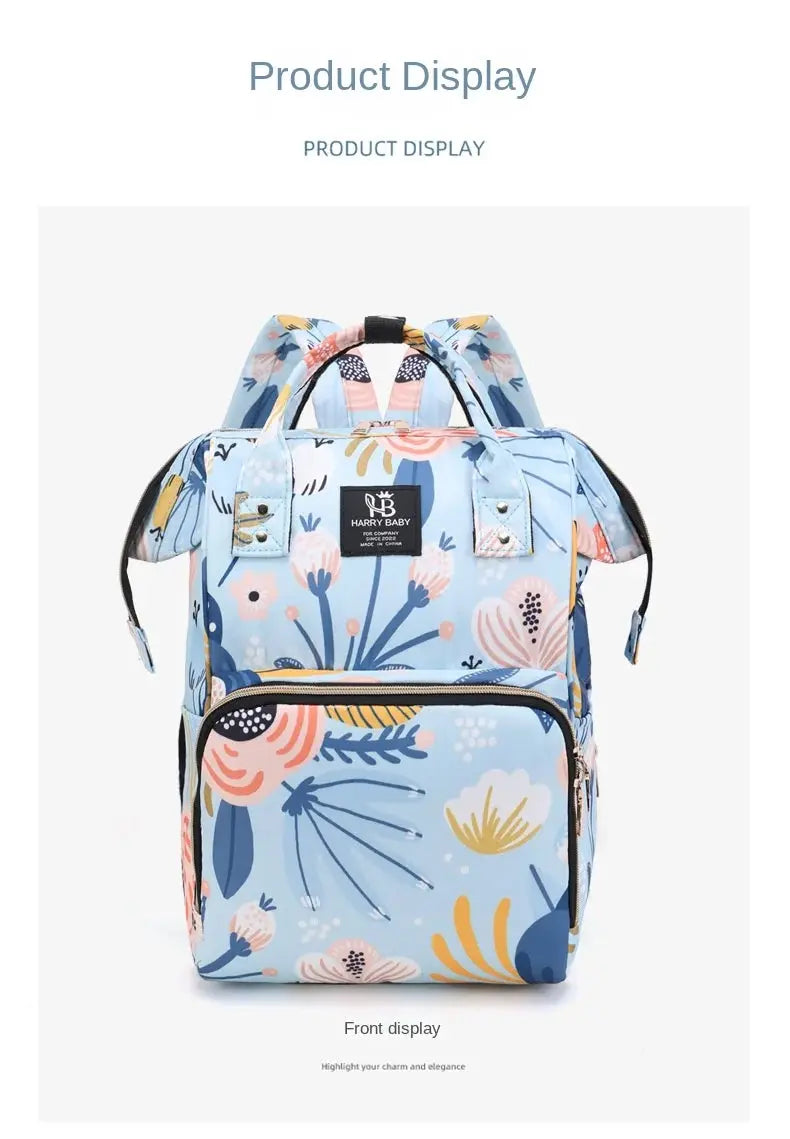 Fashion Print Nappy Backpack Bag Mummy Large Capacity Bag Mom Baby Multi-function Outdoor Travel Diaper Bags for Baby Care Stuff Nova Trendz