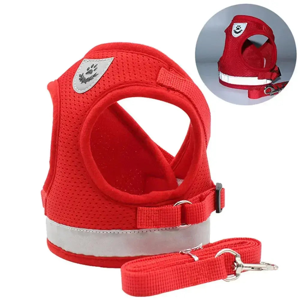 Cat Harness Lead Leash Set Adjustable Reflective Escape Proof Pet Mesh Vest Harness Puppy Dog Collar Small Dog Cat Pet Supplies - Nova Trendz