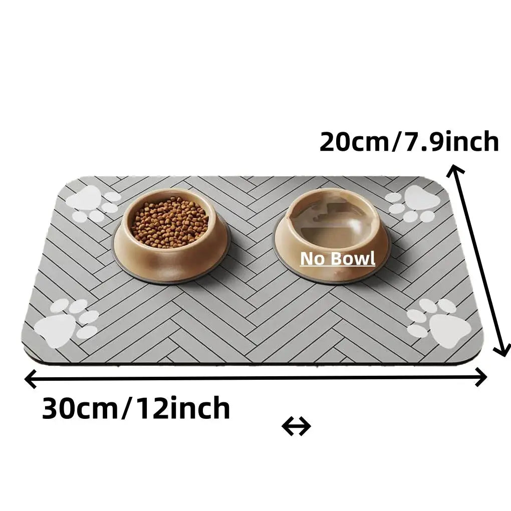Pet Feeding Mat-Absorbent Pet Placemat for Food and Water Bowl, with Waterproof Rubber Backing, Quick Dry Water Mat for Dog Cat - Nova Trendz