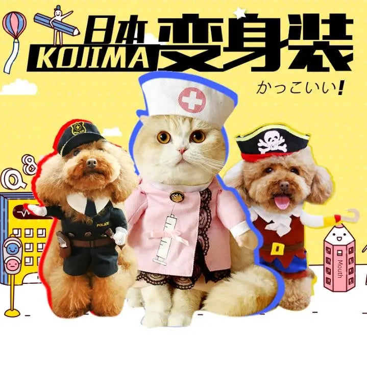 Cat Clothes Dog Clothes Teddy British Shorthair Pet Costume Funny Selling Cute Upright Pet Costume Spring and Summer Clothes Hot Nova Trendz
