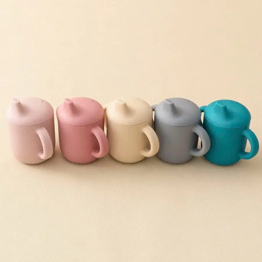1PCS Baby Feeding Silicone Cups For Infants And Young Children Portable Learning Hand Shank Drinking Water Cups Baby Stuff Nova Trendz