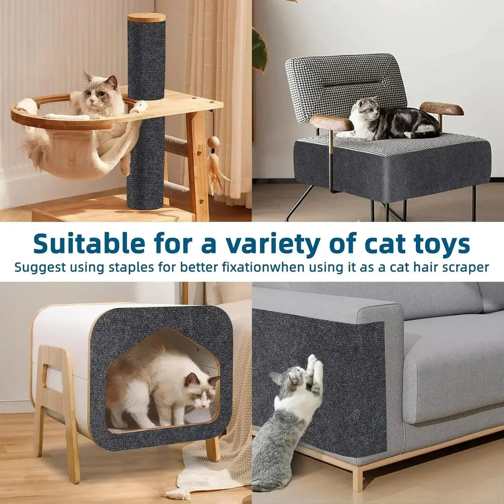 7 Colors Cat Scratcher Sofa Protector Cats Scratcher Pad Board Protection Trimmable Self-adhesive Carpet DIY Cat Scratch Mat - Nova Trendz